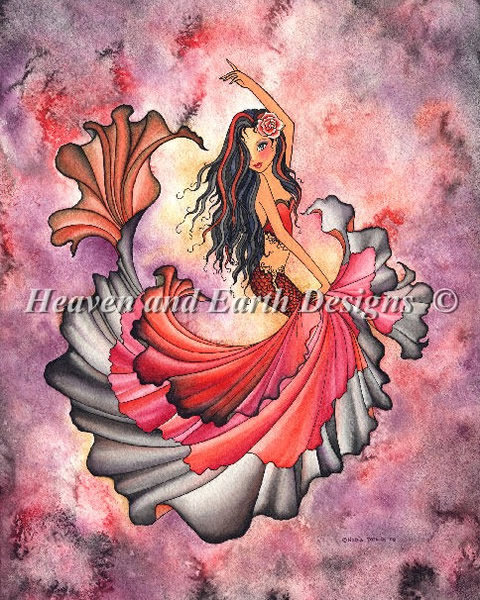 Flamenco Mermaid - Click Image to Close